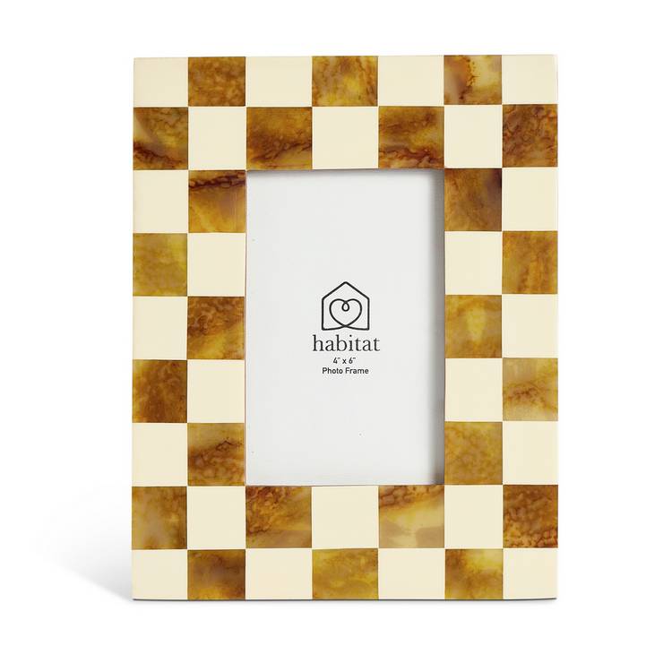 Habitat chequered resin picture frame 4x6 inch (British brand)