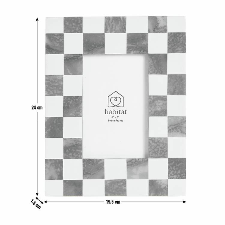 Habitat chequered resin picture frame 4x6 inch (British brand)