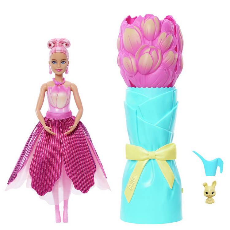 Barbie Petal Pop scented fashion doll 33cm accessories - British product