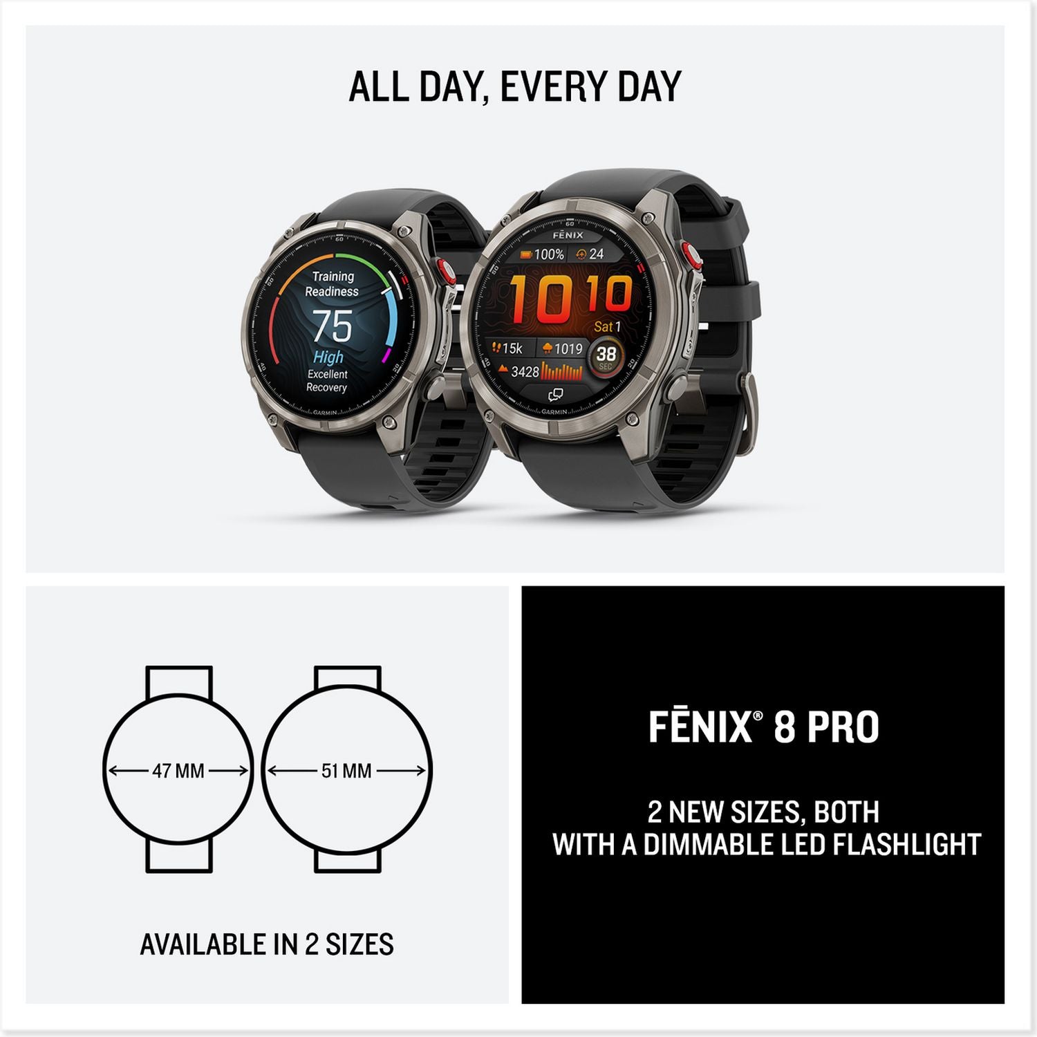 Garmin Fenix 8 Pro smartwatch 47mm, imported from the UK