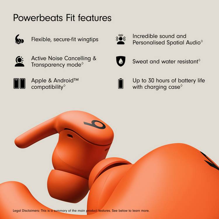 Beats wireless earbuds Spark Orange, imported from the UK