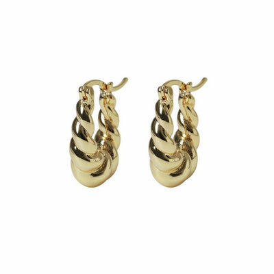 Argos Liars & Lovers Gold Tone Chunky Twisted Hoop Earrings- Buy online at McGrocer