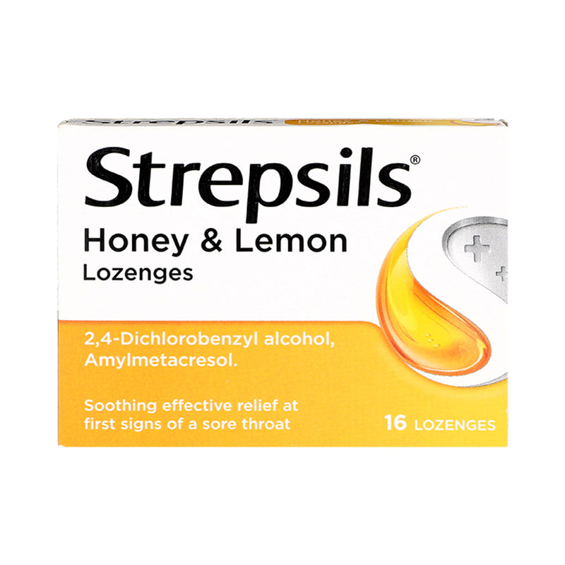 Strepsils Honey & Lemon throat lozenges 16 count (British brand)