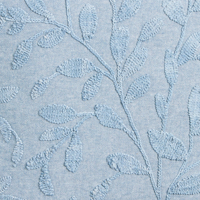 Argos Home leaf embroidery cushion blue 50x50cm British brand
