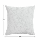 Argos Home leaf embroidery cushion blue 50x50cm British brand