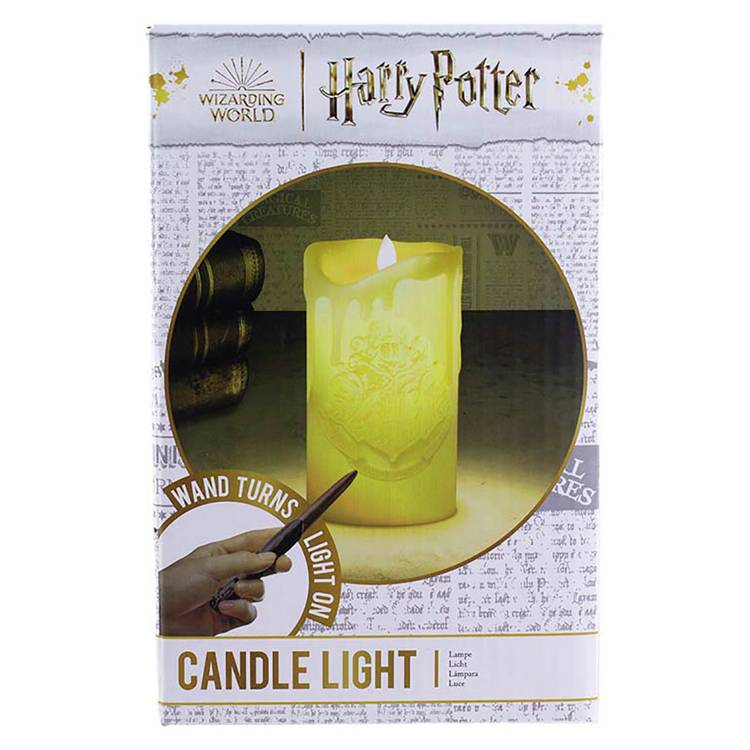 Harry Potter LED candle with wand remote, cream (British brand)