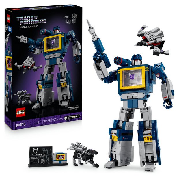 LEGO Transformers Soundwave building set for adults (British brand)