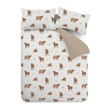 Catherine Lansfield Highland Cow reversible bedding set single, imported from the UK