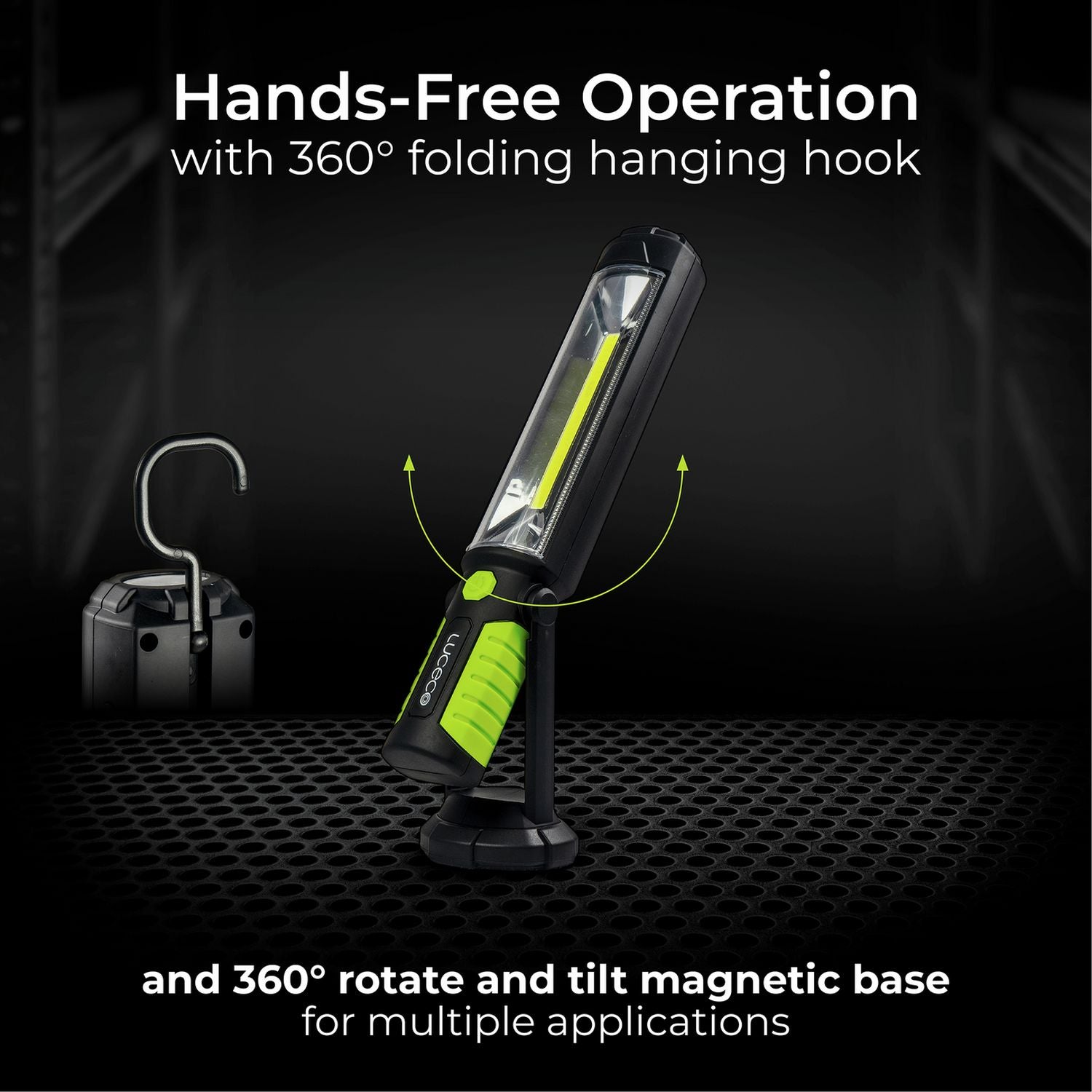 Luceco LED rechargeable torch with power bank, imported from the UK