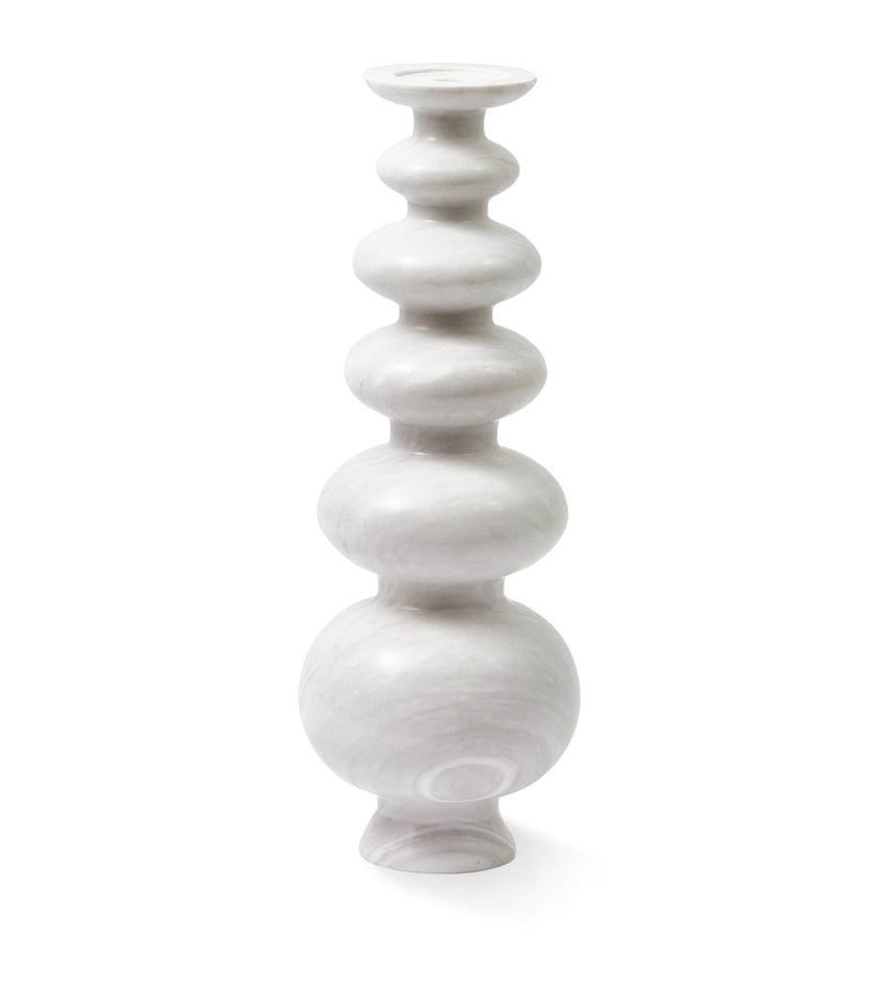 POLSPOTTEN Heritage Sphere marble candle holder 40cm, imported from the UK