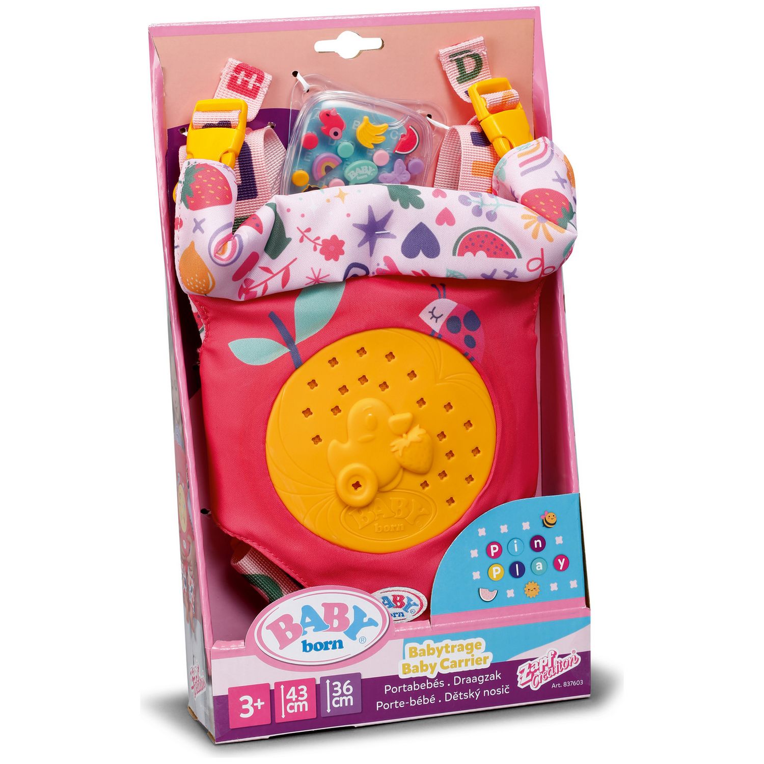 BABY born doll carrier with adjustable straps - (British brand)
