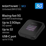 Netgear Nighthawk M3 5G Wi-Fi 6 mobile hotspot router, UK version