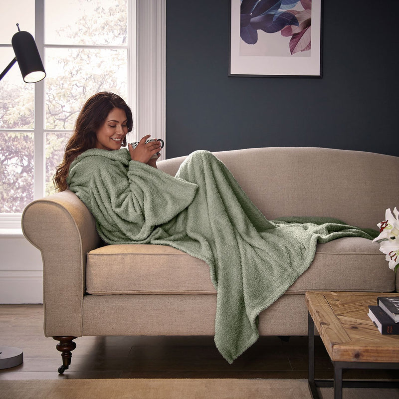 Silentnight Snugsie Wearable Blanket with Sleeves Blush Pink L Blanket