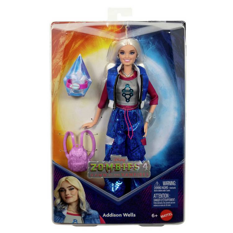 Disney Addison fashion doll from Zombies 4, UK version