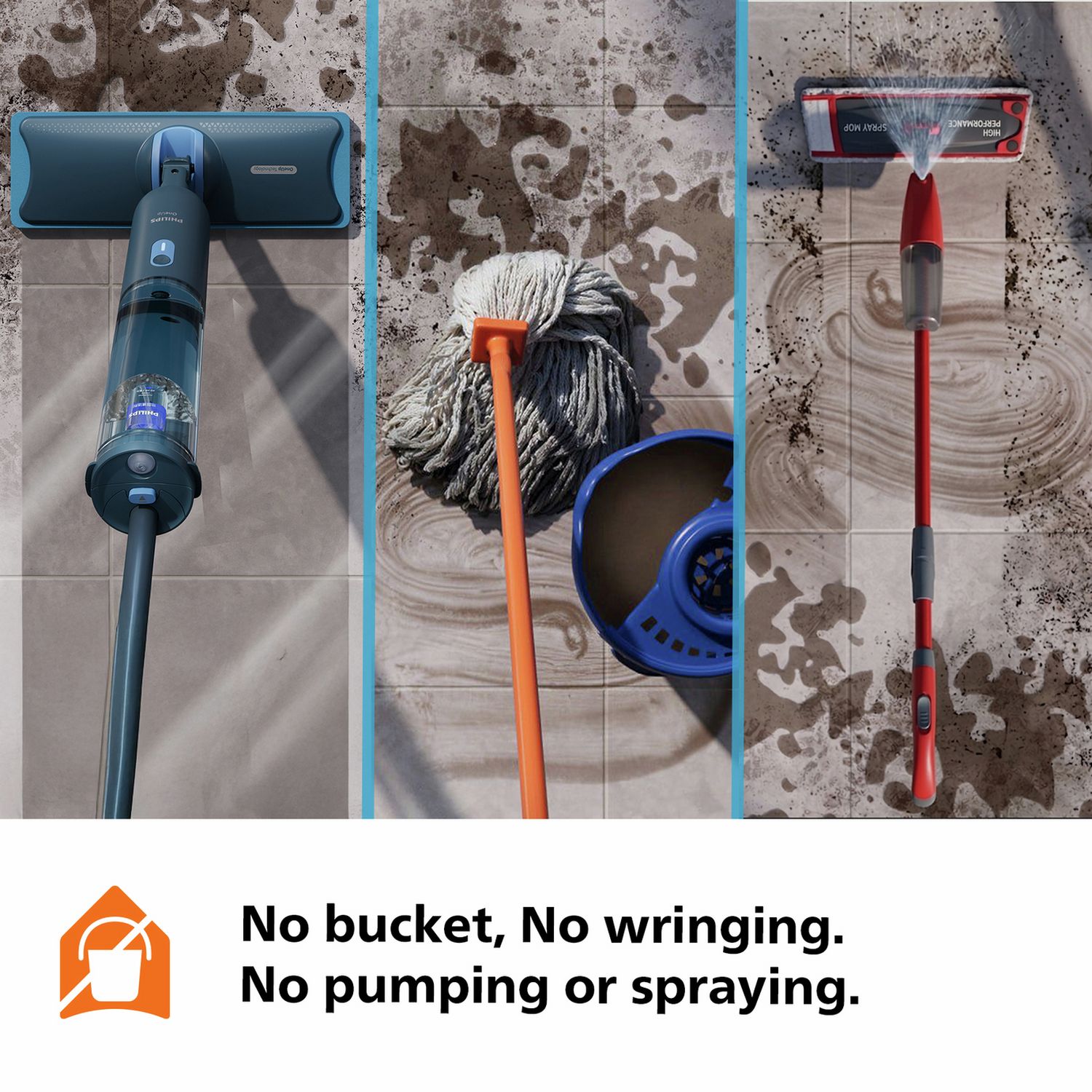 Philips OneUp 3000 electric mop, UK version