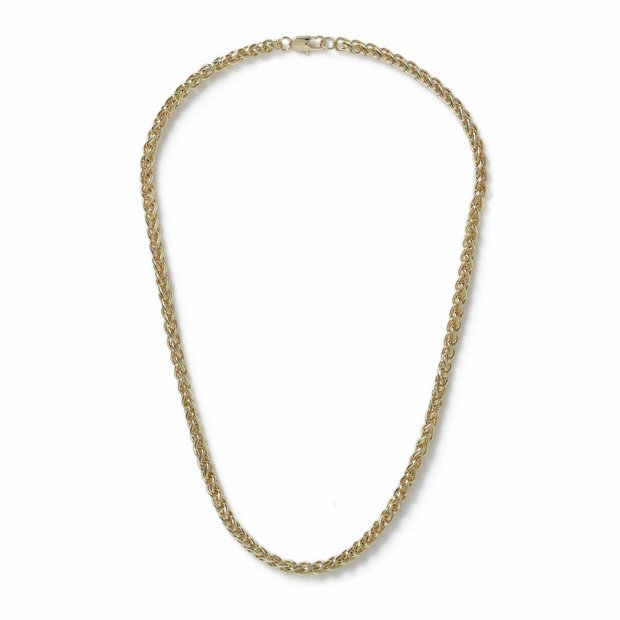 Uncommon Souls men's gold tone rope chain necklace (British brand)
