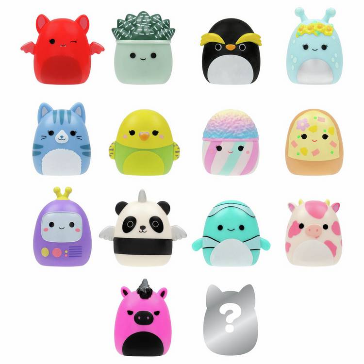 Squish-a-longs 14 pack collectible mini figures, imported from the UK