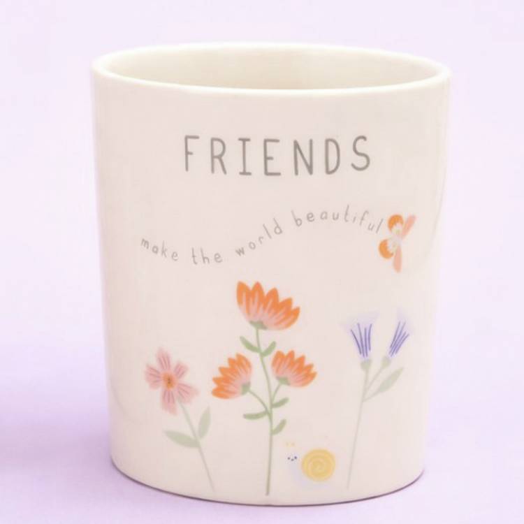 Widdop ceramic message candle Friends 190g, imported from the UK