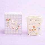 Widdop ceramic message candle Friends 190g, imported from the UK