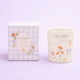 Widdop ceramic message candle Friends 190g, imported from the UK