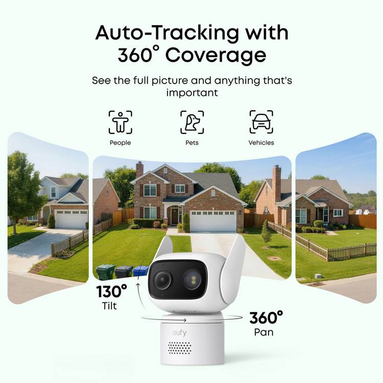 eufy Wired Cam C31 AI security camera white (British brand)