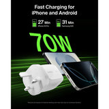 Belkin wall charger dual USB-C and A 70W, UK version