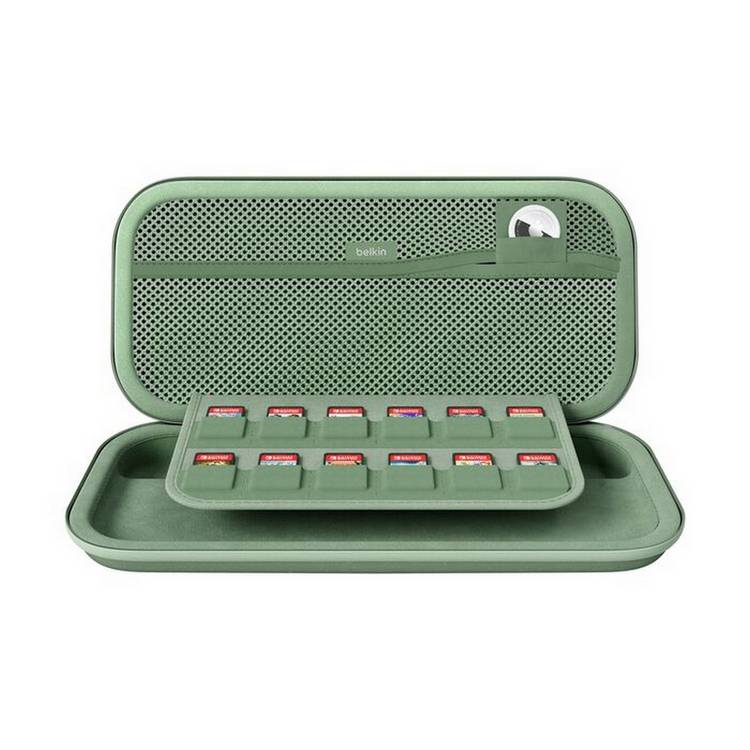 Belkin travel case Nintendo Switch 2 green UK version