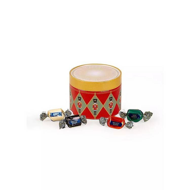 Christmas Market soldier biscuit tin and toffee-filled tin (British brand)