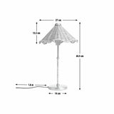 Habitat Norah rattan table lamp natural (British brand)