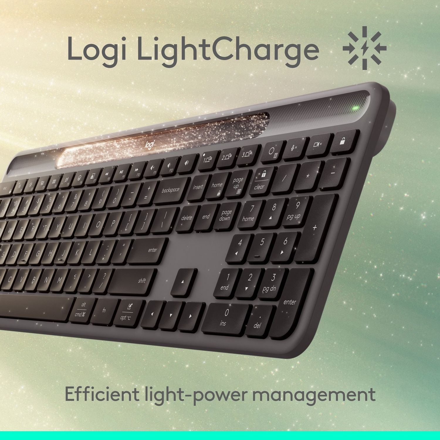 Logitech Signature Slim Solar+ wireless keyboard Graphite, imported from the UK