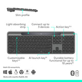 Logitech Signature Slim Solar+ wireless keyboard Graphite, imported from the UK