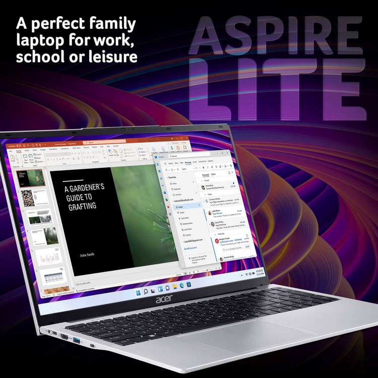 Acer Aspire Lite 17.3in laptop N150 silver, UK version