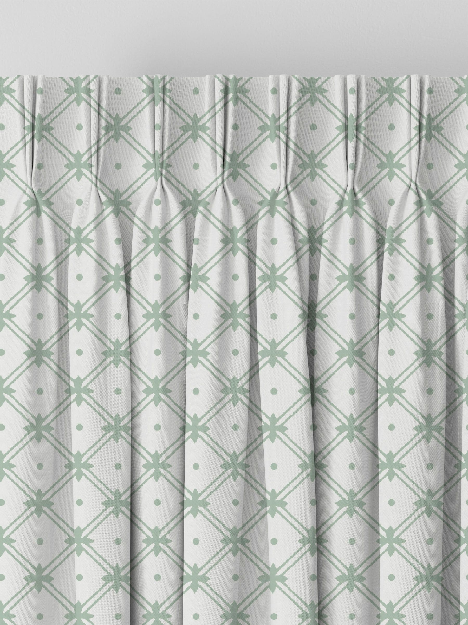 Laura Ashley Sage Wickerwork made to measure curtains - British product