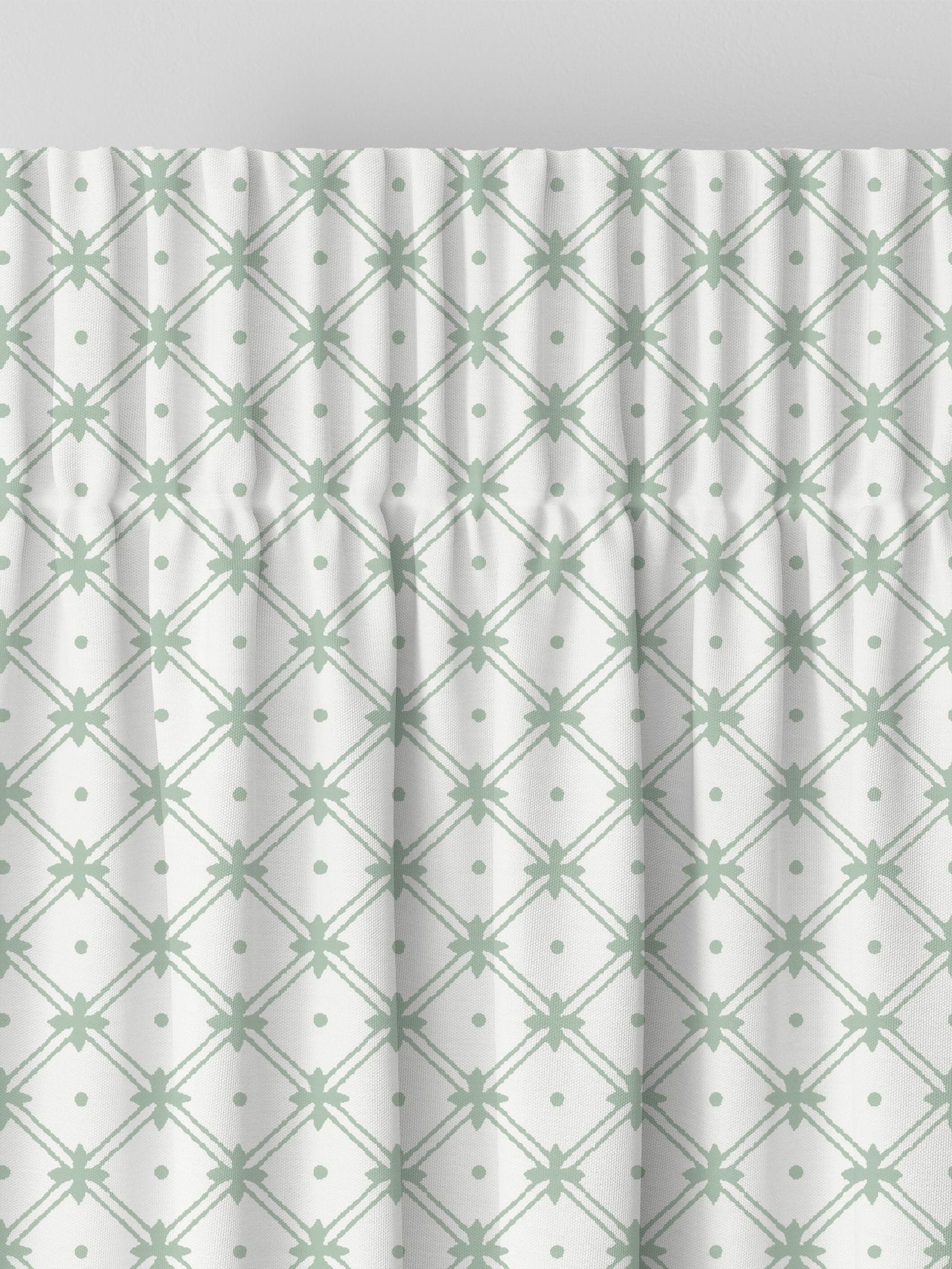 Laura Ashley Sage Wickerwork made to measure curtains - British product