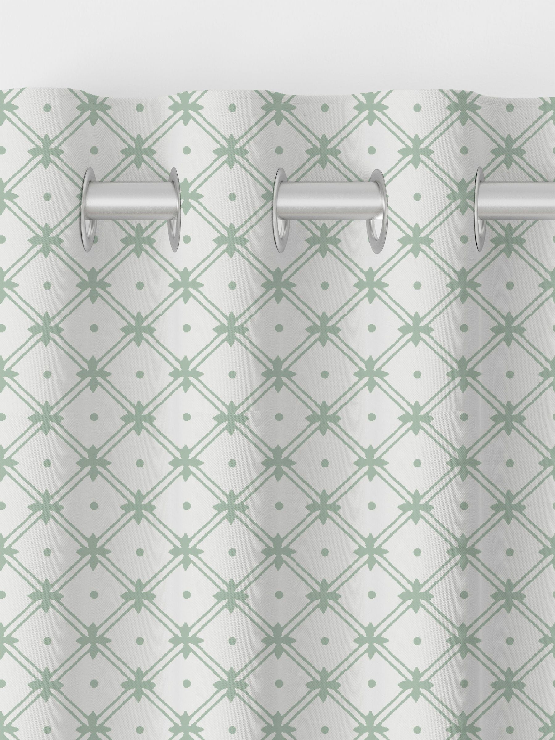 Laura Ashley Sage Wickerwork made to measure curtains - British product
