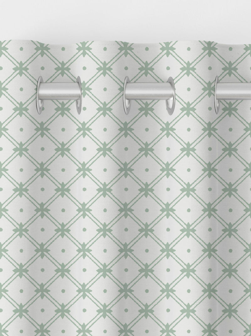 Laura Ashley Sage Wickerwork made to measure curtains - British product