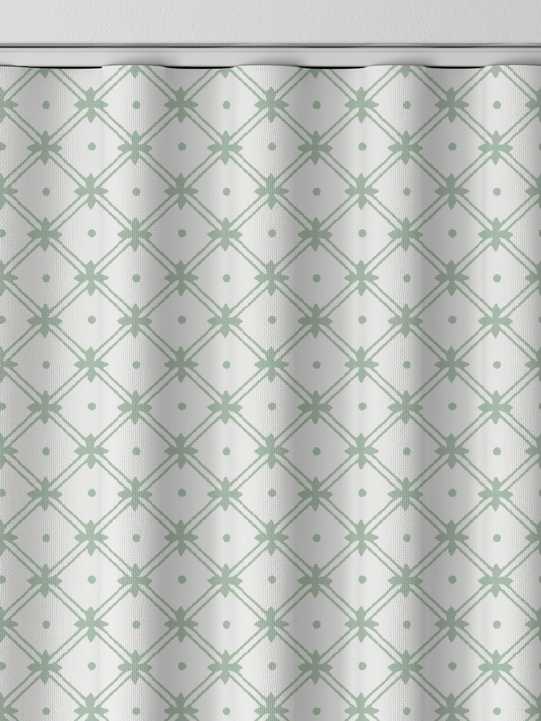Laura Ashley Sage Wickerwork made to measure curtains - British product