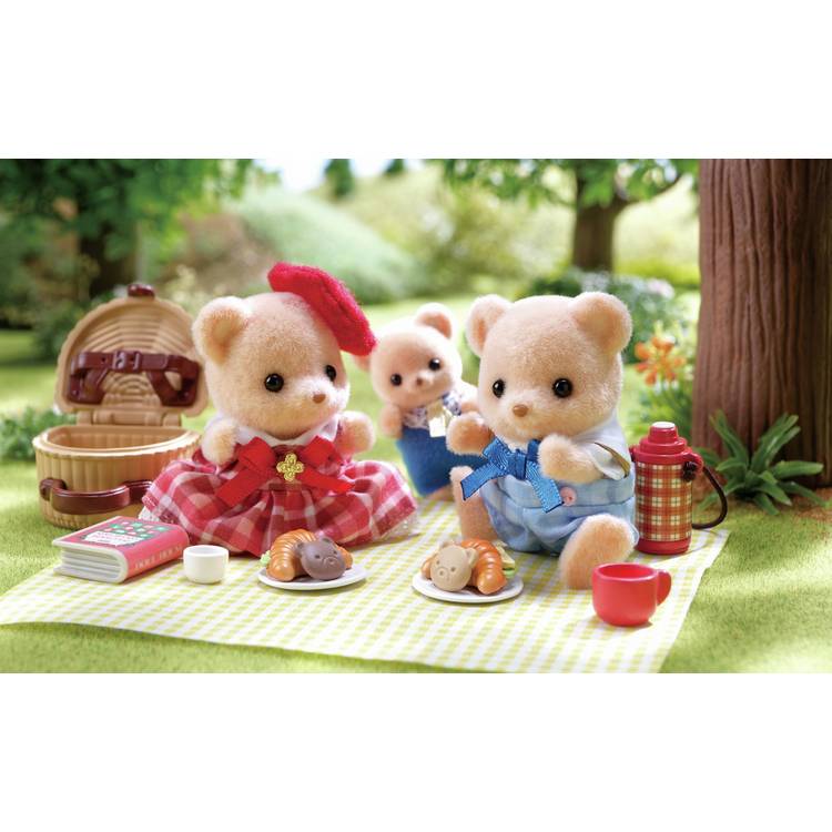 Sylvanian Families Biscuit Bear boy and girl playset 11cm, UK version