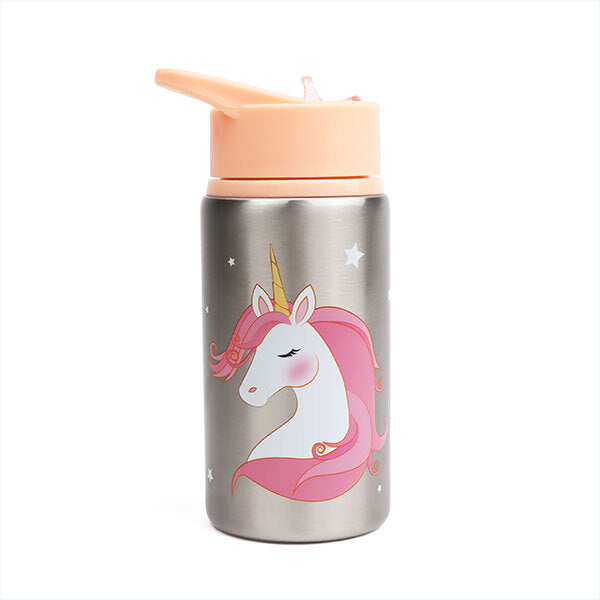Myga children's unicorn metal water bottle, imported from the UK