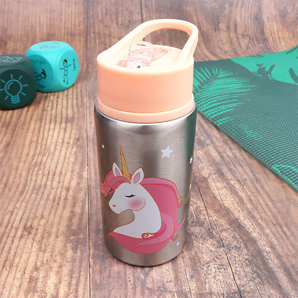 Myga children's unicorn metal water bottle, imported from the UK