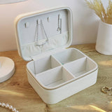 Personalised bow travel jewellery box with message engraving - British product