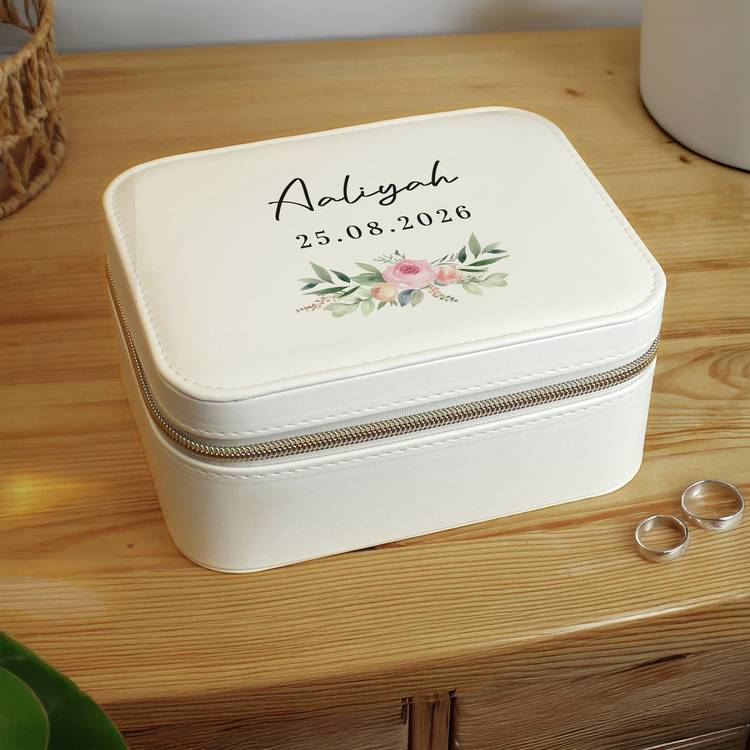 Personalised wedding jewellery box 18cm x 14cm (British brand)