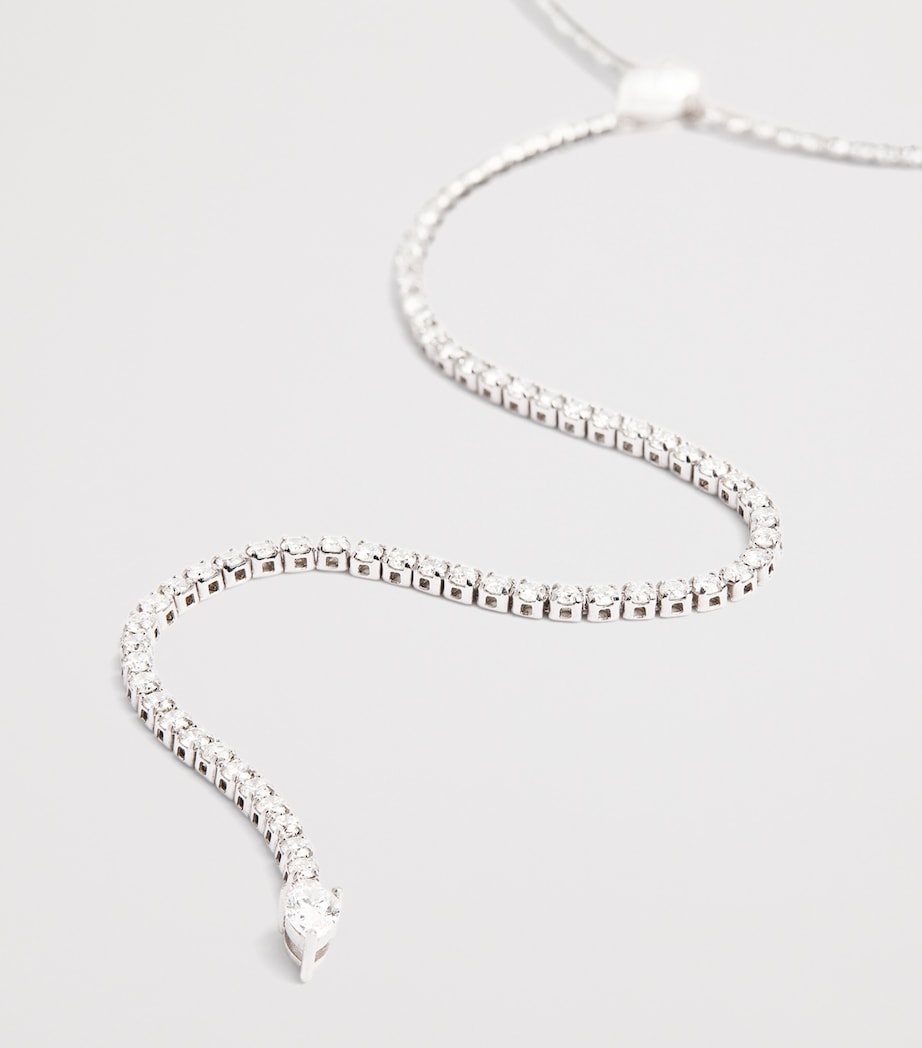 SHAY white gold diamond thread Y necklace, imported from the UK