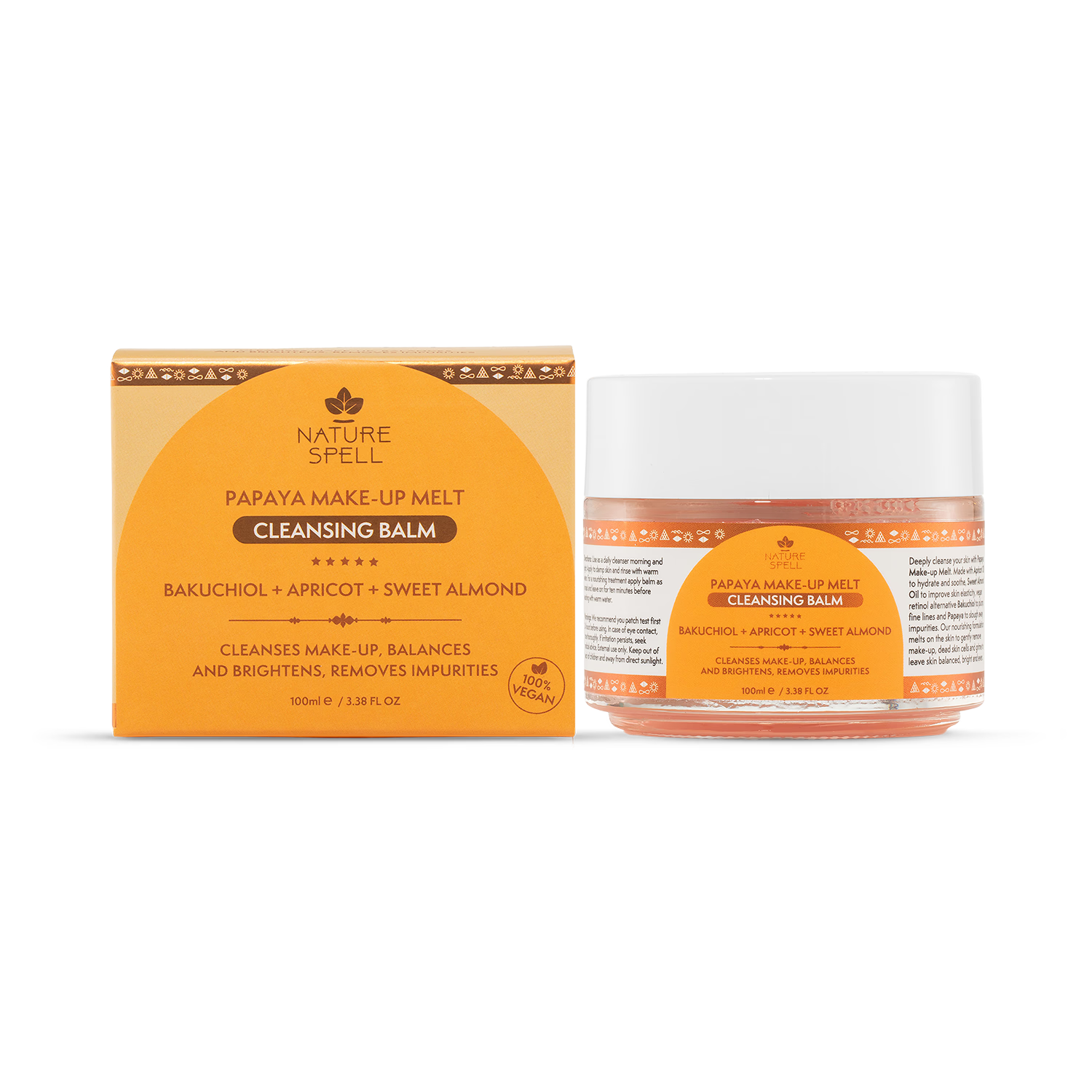 Nature Spell Papaya Make-Up Melt Cleansing Balm 100ml, UK version