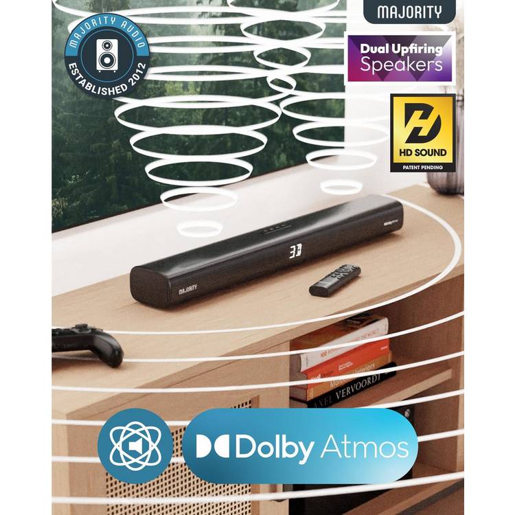 Majority Elias 2.0.2Ch soundbar 61cm, imported from the UK