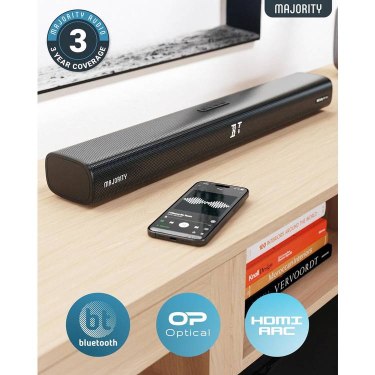 Majority Elias 2.0.2Ch soundbar 61cm, imported from the UK