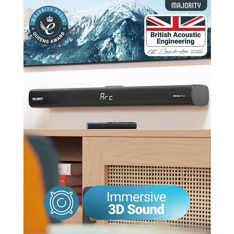 Majority Elias 2.0.2Ch soundbar 61cm, imported from the UK
