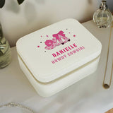 Cowgirl travel jewellery box personalised with name British product