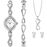 Sekonda ladies watch mother-of-pearl dial stone-set bracelet - British product
