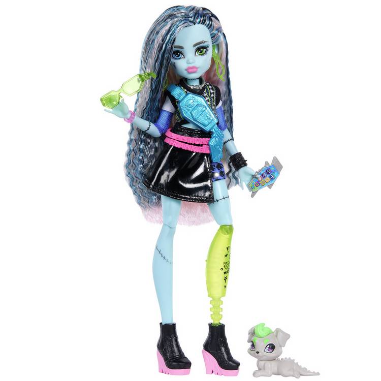 Monster High Frankie Stein doll 32cm with accessories, imported from the UK